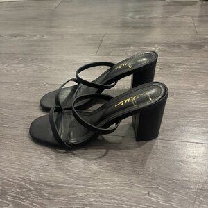 Women's Black High Heel Sandals